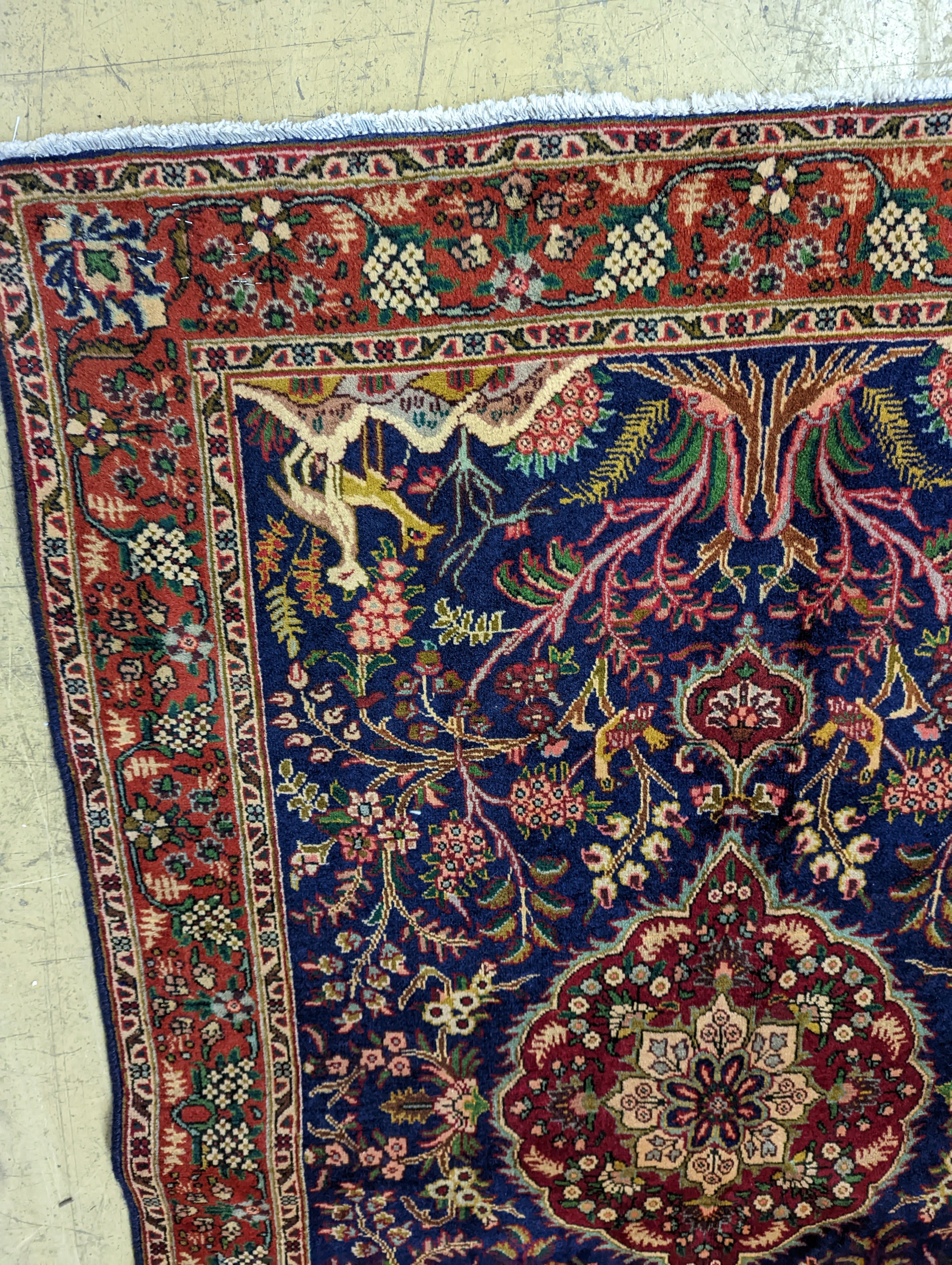 A Qom rug, 148 x 97cm